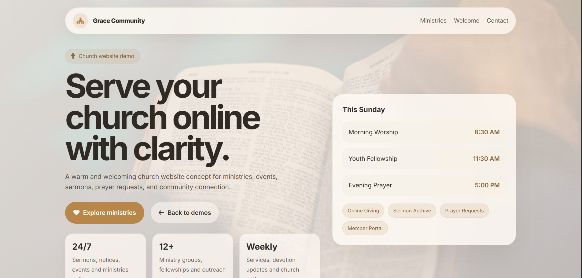 Grace Fellowship · Community Hub